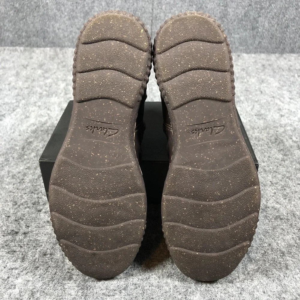 Clarks Ankle Booties Women's 8 M‎ Brown Leather Buckle Zip Comfort Boots
